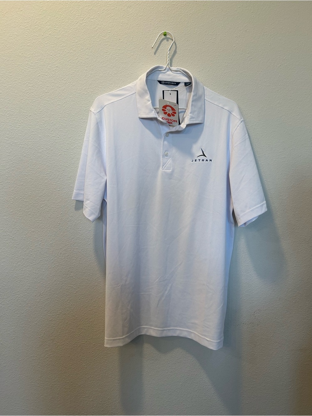 Cutter & Buck White Polo with Subtle Logo